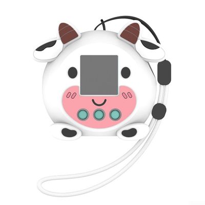 Silicone Protective Case with Lanyard for Punirunes Interactive Digital Toy, for custom Fit 9.6 x 8.6 x 5.8 cm, Scratch and for impact Resistant White Cover for Portable Outdoor Use
