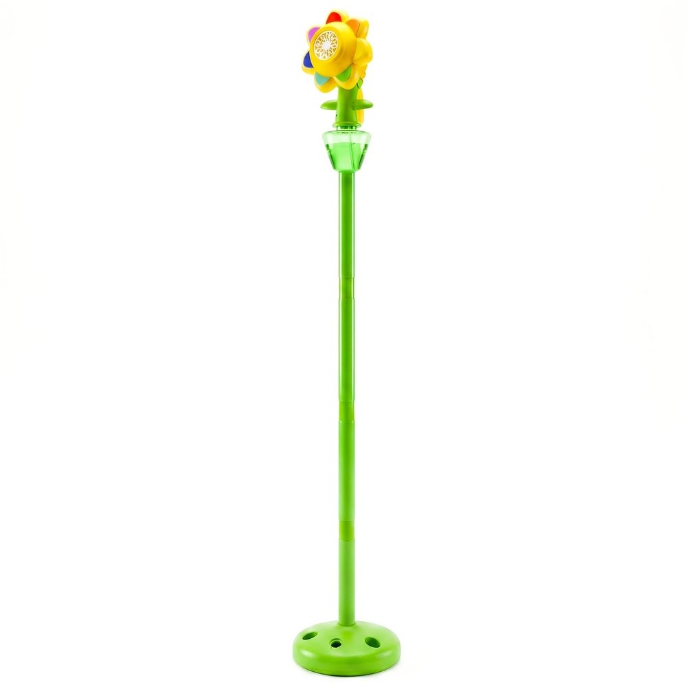 Automatic Sunflower Bubble Machine for Kids, 2-in-1 Handheld & Adjustable Stand Bubble Maker, 20000 Bubbles/Min, Auto Swing, LED Lights, Rechargeable Outdoor Toy for Backyard Party