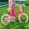 Ride on car Kid Bike Dual Handbrake Toddlers Bicycle Age 3-12 Years with Woven Basket Auxiliary Wheels(Red,12inch) view 4