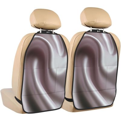 XBubupX Silk Satin Texture Elegant Shiny Fabric Car Seat Back Kick Protectors,2 Pack Kick Mats with Storage Pockets for Vehicles to Protect from Dirt Mud Scratches