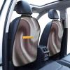 XBubupX Silk Satin Texture Elegant Shiny Fabric Car Seat Back Kick Protectors,2 Pack Kick Mats with Storage Pockets for Vehicles to Protect from Dirt Mud Scratches view 2