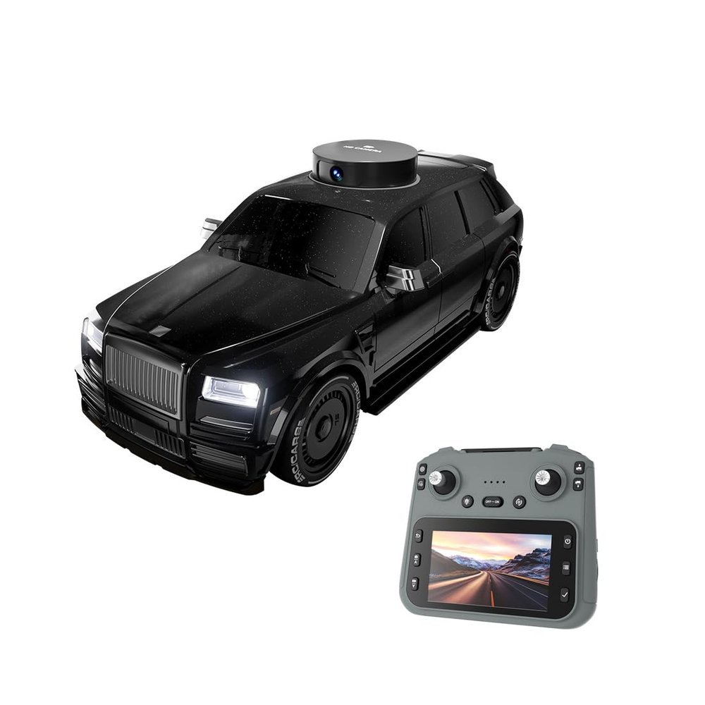 SkyPlayoRC 1/20 Scale FPV RC Drift Car with Screen Controller, 720P Camera, 2.4GHz RTR Remote Control Racing Car, 20KM/H, One-Key Drift, APP Control, Extra Off-Road Tires, Rechargeable Hobby Vehicle
