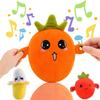 Interactive Musical Banana Plush Toy, 4.3 Inch Fruit Sensing Metronome Sound, Adult Multiplayer Party Game & Sensory Desk Decor (Carrot) view 1