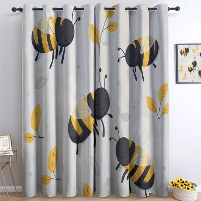 Kids Blackout Curtains for Bedroom- Window Curtain Drapes for Boys Teens Living Room Decor, Grey Thermal Insulated Grommet Window Treatment 42" W x 63" L (Pack of 2)