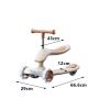 Ride on car Wiggle Scooter Foldable for Kids Kick Scooter Balance Scooters with Seat Cushion Adjustable Height Handlebar(Brown) view 2