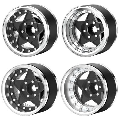 RC Car Repair Kit for TRX4 for TRX6 for SCX10 GEN7 Gen8 D90 1/10 RC Car 4Pcs CNC Aluminum Alloy Beadlock Wheel Rim Hub Adjustable 1.9 Inch Upgrade Parts