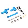 YTRASDF RC Spare Part Compatible with MJX for Hyper Go 14210 14209 1/14 RC Car Parts Accessories Assembly with Bearing Steering Shaft Metal Connecting Rod(Blue) view 1