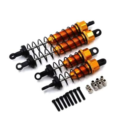 Rc Special Shock Absorber for Wltoys 12428 12423 12427 12429 FY-03 1/12 Metal Oil Shock Absorber RC Car Tracked Vehicle Parts and Accessories Upgrade Replacement(Orange)