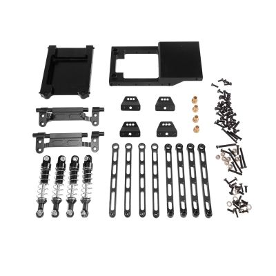 Rc Special Shock Absorber for MN for MN168 for MN78 1/12 Metal Rod Shock Absorber Vulnerability Kit RC Car Tracked Vehicle Parts Accessories Upgrade Replacement(Black)