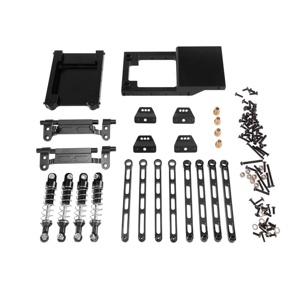 Rc Special Shock Absorber for MN for MN168 for MN78 1/12 Metal Rod Shock Absorber Vulnerability Kit RC Car Tracked Vehicle Parts Accessories Upgrade Replacement(Black)