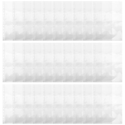 NULYLU 40pcs A4 Stamp Album Collection Book Pages for Collectors with Single-sided Pp Sleeves, Large Capacity Binder Inserts for Easy Organization and Stamp Collecting