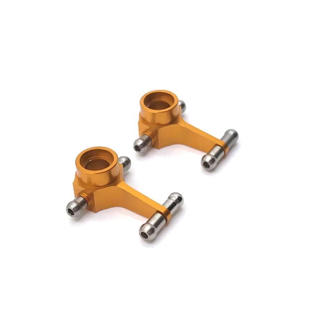 YTRASDF RC Spare Part Compatible with Wltoys 284131 K969 K979 K989 K999 P929 1/28 RC Car Upgrade Modification Parts Accessories Metal Front Steering Cup(Yellow)