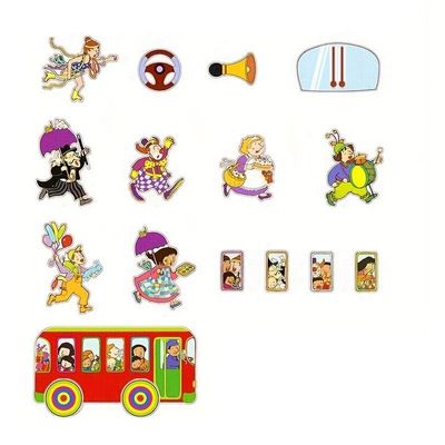 Ai fsem Wheels On The Bus Felt Story Set Bus Song Pieces for Felt Board