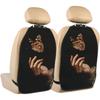 Woman's Hand with A Butterfly Flying Car Seat Back Kick Protectors,2 Pack Kick Mats with Storage Pockets for Vehicles to Protect from Dirt Mud Scratches view 1