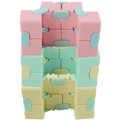Jenivaint Infinite Cube Fidget Toy Set Plastic Mini Decompression Puzzle 3 Pcs Improve Focus Reduce Restlessness Portable Desk Toy for Office Staff Adults Study Work