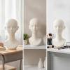 KiBcsLic Mannequin Head Bust Lightweight Mannequin Head with Shoulders Life-Size Face Model for Cosplayers view 3