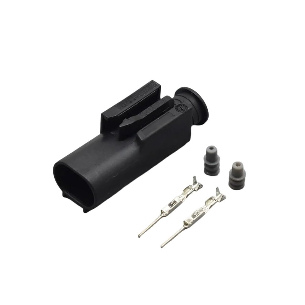 QBSLFVDY 1 Set 2 Pin Sensor Sealed Connector Male Female Replacement for 1-967644-1 1-967570-3(Dark Grey)(Lavender)