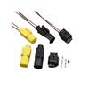QBSLFVDY 1 Set 2 Pin Sensor Sealed Connector Male Female Replacement for 1-967644-1 1-967570-3(Dark Grey)(Lavender) view 2