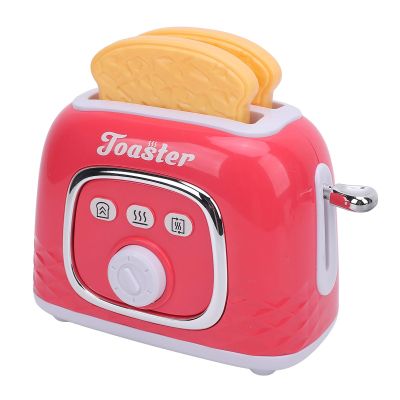 Hamwesh Kids Toaster Toy, Safe ABS Material Play Toaster, Kitchen Appliances for Kids with Bread Accessories for Toddler Girls and Boys