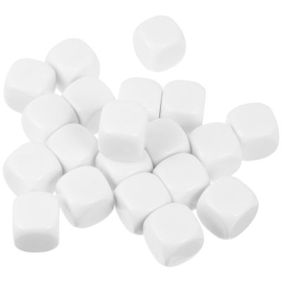 DIYEAH Blank Dice Set for Screen Printing 50pcs 16mm Acrylic White with Multiple Printing Options, Standard Size Square Dice for Tabletop Gaming and DIY Board Game Accessories