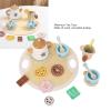 Fabater Wooden Tea Party Set, Cherry Wood Safe Material Enhances Social Skills Wooden Teapot Tea Cup Set, for Little Girls with 19 Piece Accessories for view 4