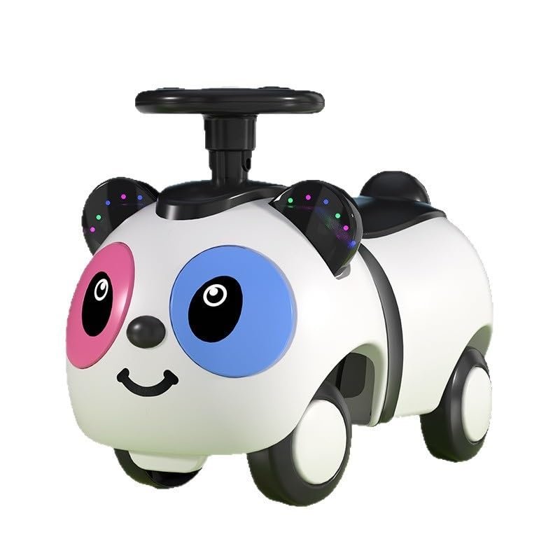 Ride on car Swing Cars Low Noise Riding Toy with Under-Seat Storage Children Ride on for Preschool Party Toy(White)