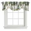 JuBOUPEN Tie Up Curtain Valance 54"x18",Watercolor Animals Bears Deer Foxes Adjustable Window Shade Rod Pocket Kitchen Valances Small Windows Treatment for Living Room Bathroom Bedroom,Rabbits Trees view 1