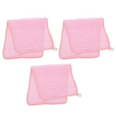 OFFSCH 3pcs Girl Burp Cloths Cotton Six-Layer Breathable and Portable Burping Towels for Mealtime and Home Supply, Soft and Absorbent Household Cloth