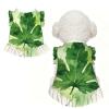 Leaf Shadow Wash Small Pet Apparel for Small Dogs-Cute Summer Outfit for Puppy, Soft Breathable Pet Clothes for Cat view 1