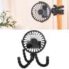 Thonlai Tripod Clip On Stroller Fan Compact USB Charging Silent Operation for Outdoor Activities Travel ABS 1 Unit (Black) view 4