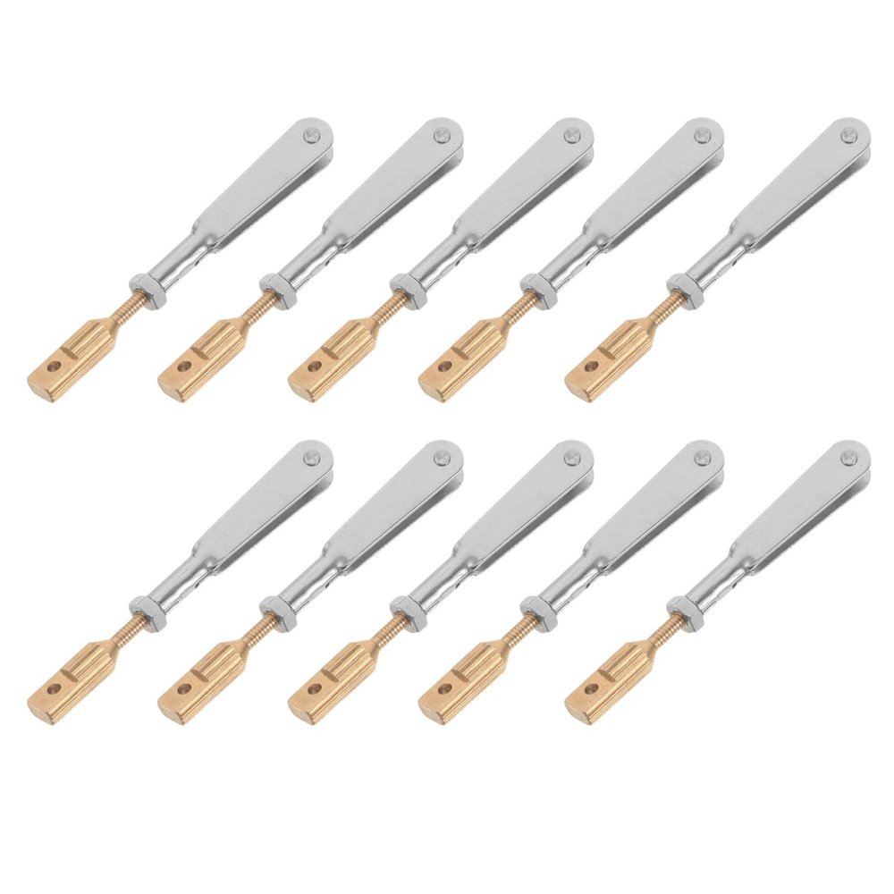 OUNONA 10pcs RC Airplane Metal Clevis with Connecting Rod - M2 Push Rod Shaft and Nuts for DIY RC Plane Fixed Wing Parts Model Plane Aircraft Connection Accessories