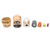 Mingzhe Wooden Handmade Decorative Dog Nesting Dolls Toy Christmas Birthday Wishing 6PCS view 1