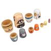 Mingzhe Wooden Handmade Decorative Dog Nesting Dolls Toy Christmas Birthday Wishing 6PCS view 3