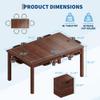 Garvee Board Game Table with Removable Top, Solid Wood Poker Table view 2