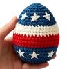 Crochet Hacky Ball 250th Patriotic American Flag Colorful view 1