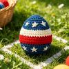 Crochet Hacky Ball 250th Patriotic American Flag Colorful view 3