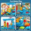 eaacaa 3-Tier Water Table for Toddlers Ages 3-8, Kids Water & Sand Play Table with Accessories, Outdoor Sensory Activity Toy for Backyard, Beach & Garden, Gift for Boys & Girls view 4