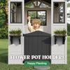 MOVECOM Wooden Kids Playhouse Outdoor, Cedar Play House for Kids Ages 4-8,with Dutch Door, Play Kitchen, Flowerpot Holder, Easy to Assemble-White view 4