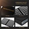 Coin Collection Album, Black 420 Grid Large Capacity, A4 Size Holder, 11.7 x 8.3 x 1.6 in, Individual 1.2 x 1.2 in Slots, Clear Pages for Commemorative Coins, Stickers and Badges view 3