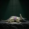 Milageto Dinosaur Carcass Figurine Realistic Figure Prehistoric for Diorama, Triceratops Carcass view 4