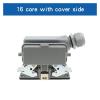 Rectangular Heavy Duty Connector HDC-HE-16-5 Waterproof Aviation Industry 16 core Connector Socket with Cover 500V 16A(Army Green) view 2