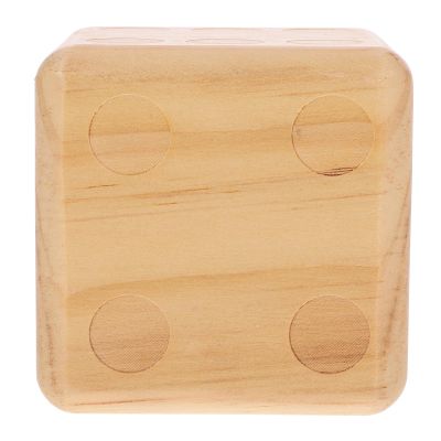Beavorty Large Wooden Game Dice with Safety Round Corner Design Beige Big Dice for Backyard for Lawn and Party Events