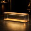Yunmeryker Stackable Display Case, Acrylic Figure Display Case, for 1:64 & 1:32 Scale Model Cars , 1:32 Model Car Horizontal Display 2 Slots (with Door, top Light, Stackable) view 3