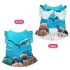 LPLSNWS Deep Sea Whales Small Small dog and cat flared petticoat, suitable for walks, holidays, weddings, etc. Black view 2