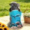 LPLSNWS Deep Sea Whales Small Small dog and cat flared petticoat, suitable for walks, holidays, weddings, etc. Black view 4