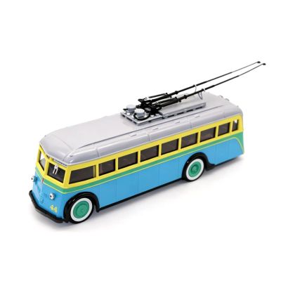 kowaku Trolleybus Model with Pantograph Diecast Trolleybus Model Collectible Toy for Desk Display