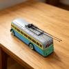 kowaku Trolleybus Model with Pantograph Diecast Trolleybus Model Collectible Toy for Desk Display view 3