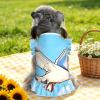 LPLSNWS Flying Seagulls X-Large Small dog and cat flared petticoat, suitable for walks, holidays, weddings, etc. Black view 4