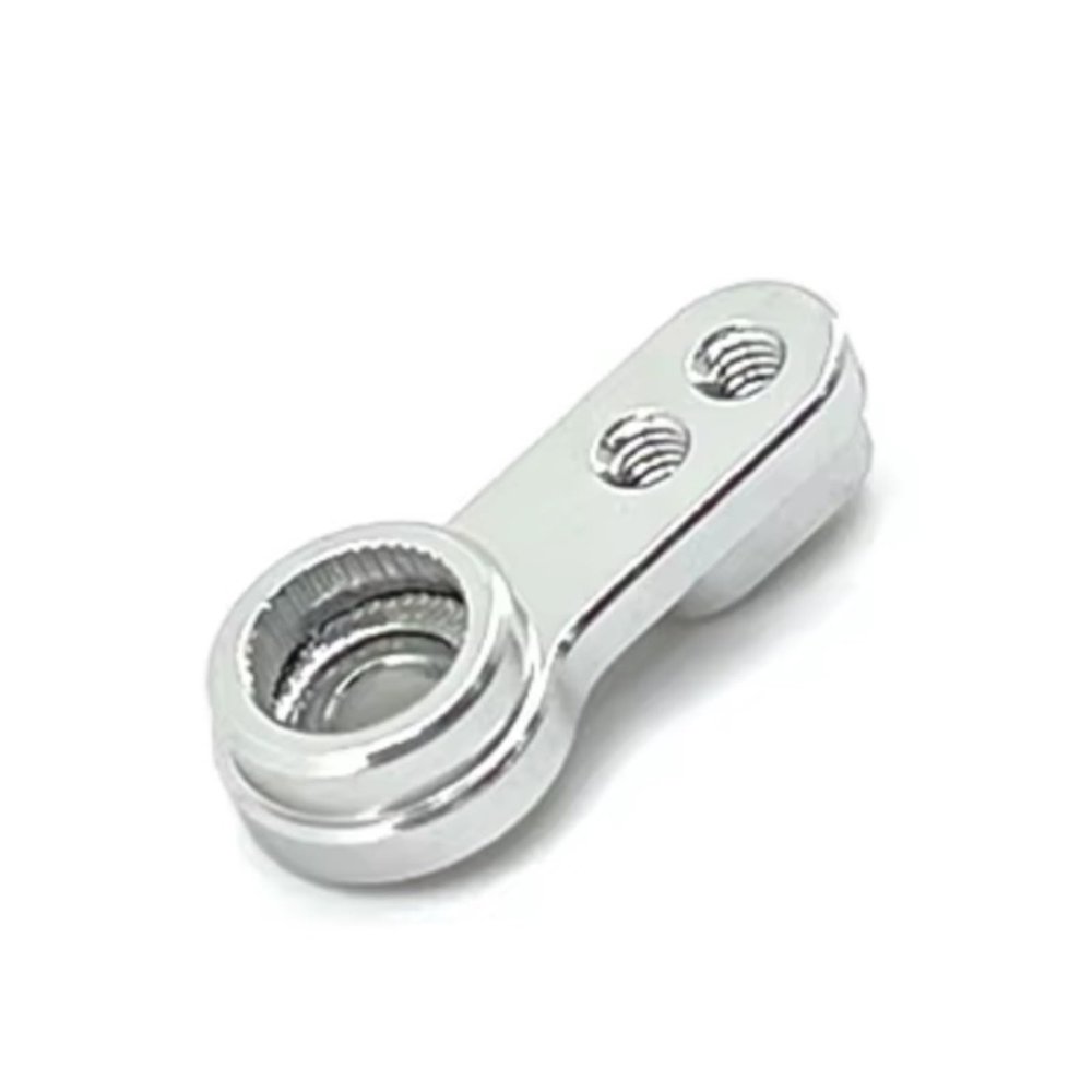 Rc Accessories for FMS for FCX24 XQ 1/24 Metal Replacement Servo Arm Rremote Control Car Upgrade Parts Accessories(Silver)