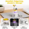 Seagull Button Keychain Fidget Toy with LED Light, Tactile Clicky Stress Relief Keycap for Office Desk (White, 2 PCS) view 3